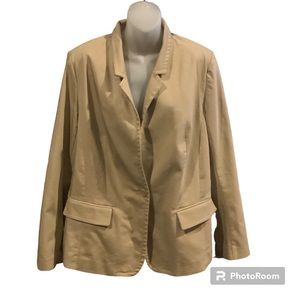 Lane Bryant The Modernist Collection Women’s Tan Single Button Blazer si…